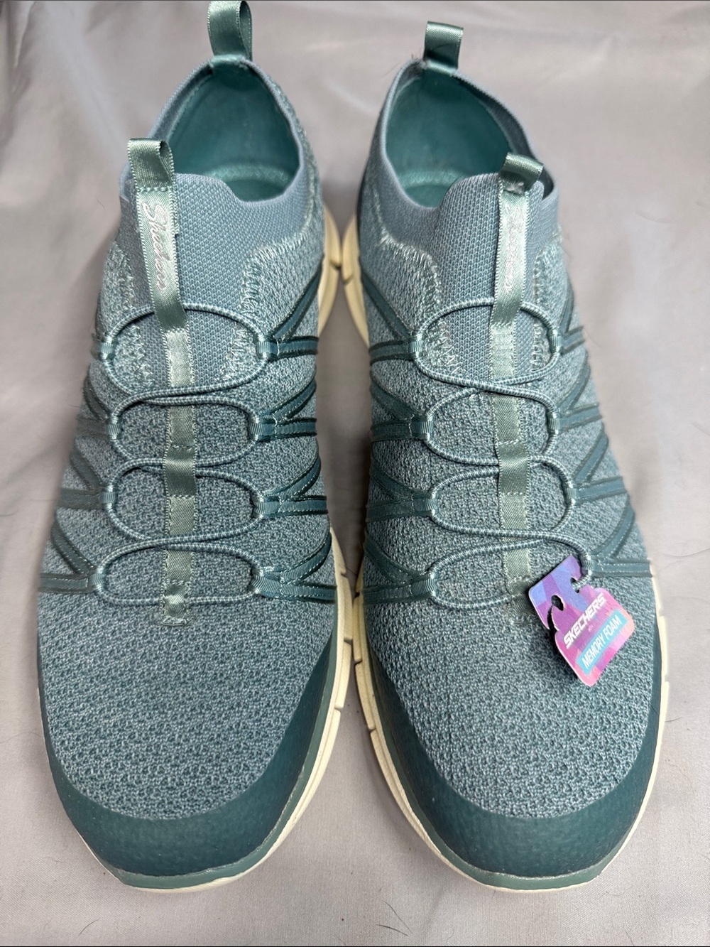 Skechers Women's Slip-On Athletic Sneakers in Teal Green